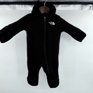The North Face Baby Fleece Bunting Suit Black 3–6 Month Hood Full Zip One Piece